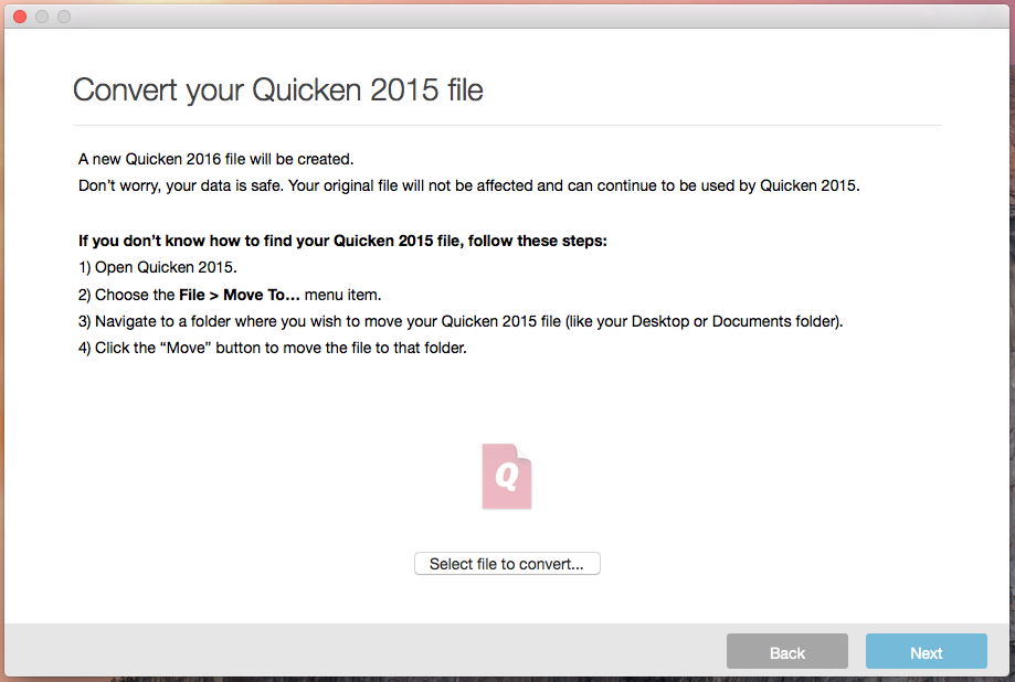 quicken for mac 2015 will the file work in windows